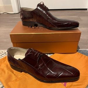 Fennix Italy men, dress shoe color, wine size 12
